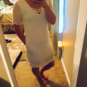 White cocktail dress